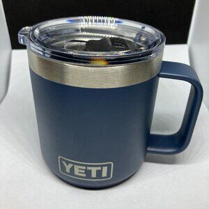 NWOT Yeti Rambler 10oz Mug Stackable w/Handle & Magslider Lid - Navy
